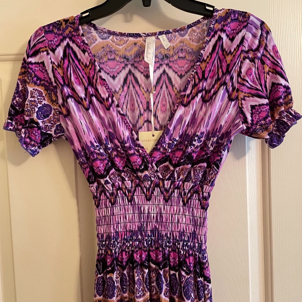 Cristinalove Patterned Long Maxi Boho Dress - Picture 2 of 6